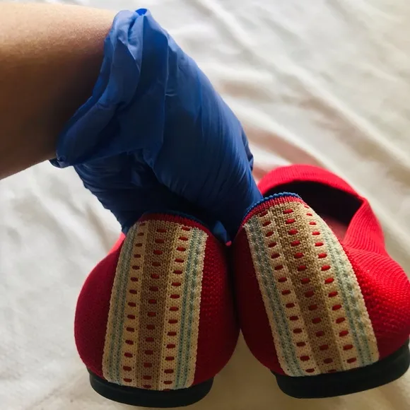 Rothy's Red Flats Sleek Minimalist Design