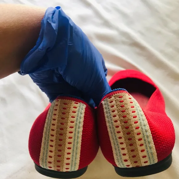 Rothy's Red Flats Sleek Minimalist Design