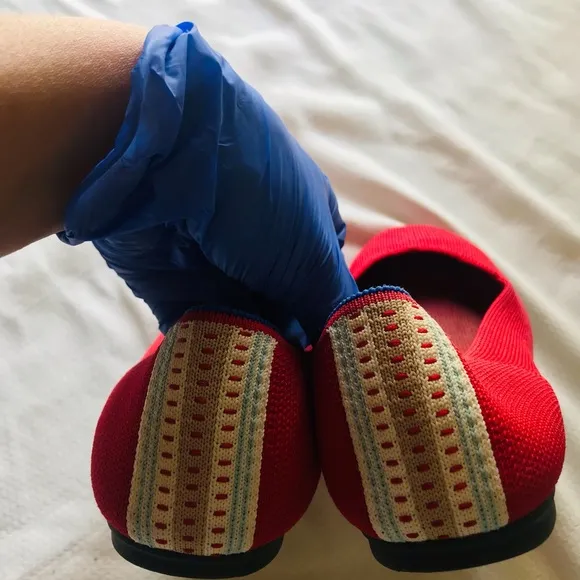 Rothy's Red Flats Sleek Minimalist Design