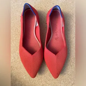 Rothy’s Red/Flame? Pointed Toe Ballet Flats Shoes Women’s 8.5