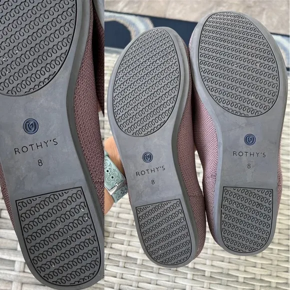 Rothy's RETIRED The Flat Round Toe Shoes in Mink Purple Color Size 8