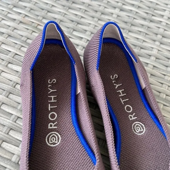 Rothy's RETIRED The Flat Round Toe Shoes in Mink Purple Color Size 8