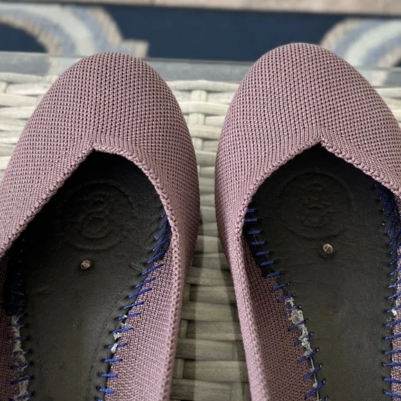 Rothy's RETIRED The Flat Round Toe Shoes in Mink Purple Color Size 8