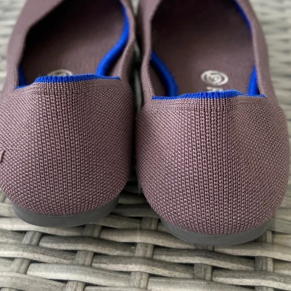 Rothy's RETIRED The Flat Round Toe Shoes in Mink Purple Color Size 8