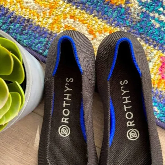 Rothy’s round toe size 8.5 black womans flat shoes