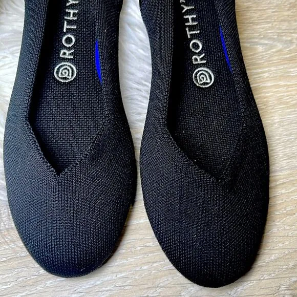 Rothy’s round toe size 8.5 black womans flat shoes