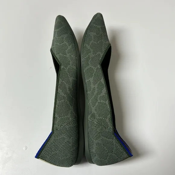 Rothy’s Safari Green Pointed Flats
