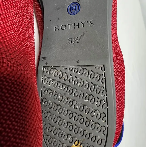 Rothy's Scooter Red The Flats Comfort Ballet Shoes Round Toe Women's Size‎ W 6.5