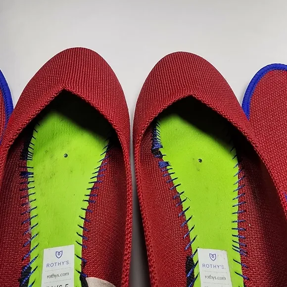 Rothy's Scooter Red The Flats Comfort Ballet Shoes Round Toe Women's Size‎ W 6.5