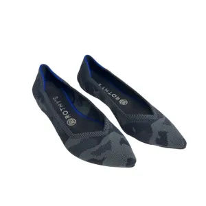 Rothy's Shoes Pointed Toe Flats Washable Eco Friendly Gray Charcoal Camo US W8.5