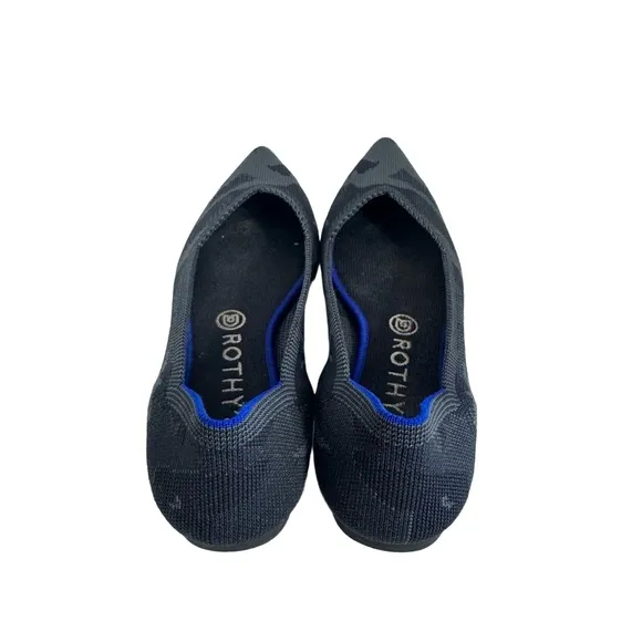 Rothy's Shoes Pointed Toe Flats Washable Eco Friendly Gray Charcoal Camo US W8.5