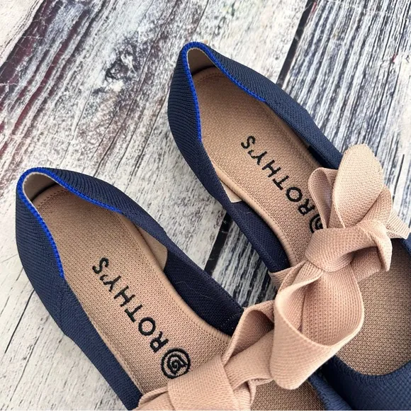 Rothy's Shoes Sapphire Mary Jane Bow Shoes