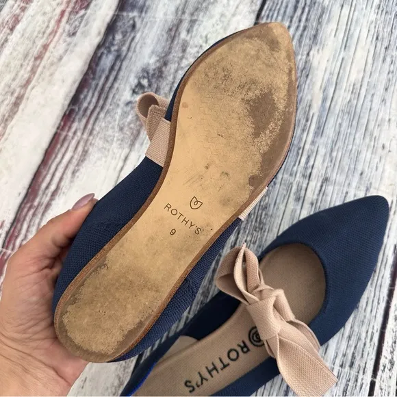 Rothy's Shoes Sapphire Mary Jane Bow Shoes