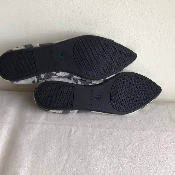 Rothy’s Size 7.5 The Point retired print Ash grey camo pointed toe flat shoe