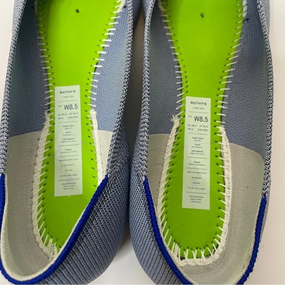 Rothy’s | Something Blue The Point Size 8.5 Pointed Toe Sparkle Blue Flats
