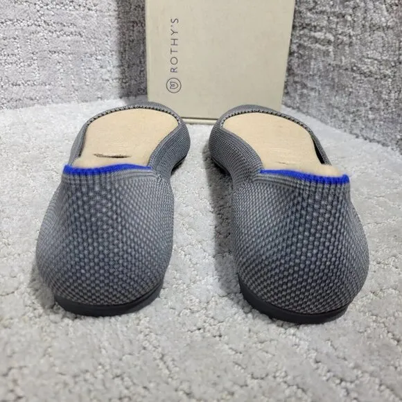 Rothy's The Flat Charcoal Gray Round Toe Slip On Shoes Women's Multiple Sizes