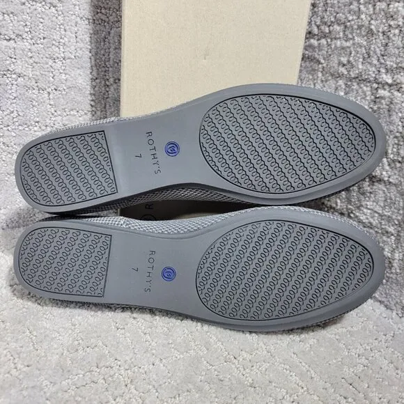 Rothy's The Flat Charcoal Gray Round Toe Slip On Shoes Women's Multiple Sizes