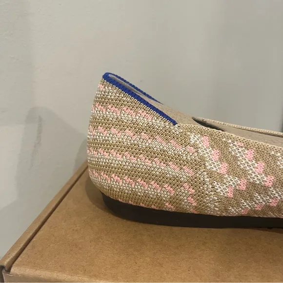 Rothy’s, the flat Golden hour, Stylish Women's Flats in Pink and Tan, Size 8.5