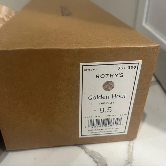 Rothy’s, the flat Golden hour, Stylish Women's Flats in Pink and Tan, Size 8.5