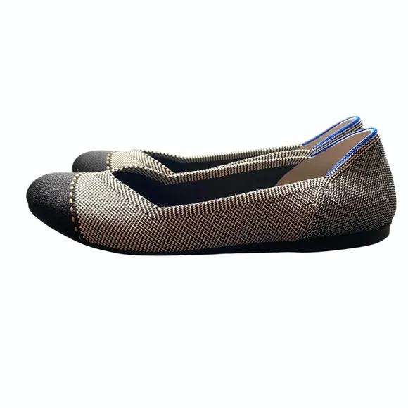 Rothy’s The Flat in Grey Mist Captoe Flat Slip On Comfort Women’s Size 7