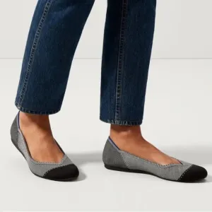 Rothy’s The Flat in Grey Mist Captoe Flat Slip On Comfort Women’s Size 7