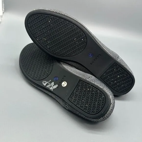 Rothy's The Flat Round Cap Toe Women's 8.5 Grey Mist Flats Slip-On Casual Shoes