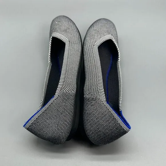 Rothy's The Flat Round Cap Toe Women's 8.5 Grey Mist Flats Slip-On Casual Shoes
