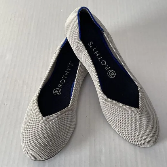 Rothy’s The Flat Round Toe Ballet Flats Sz 9.5 Slip On Casual Washable Shoes