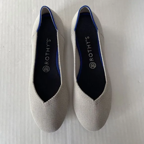 Rothy’s The Flat Round Toe Ballet Flats Sz 9.5 Slip On Casual Washable Shoes