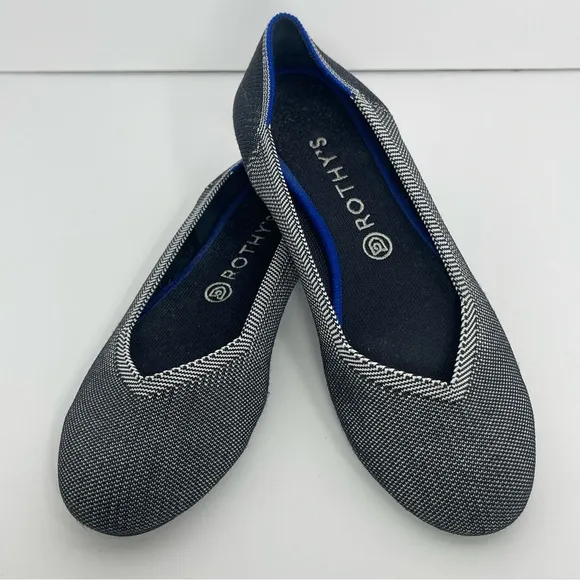 Rothy’s The Flat Round Toe gray Comfort Ballet Flats Women’s Size 10.5 US