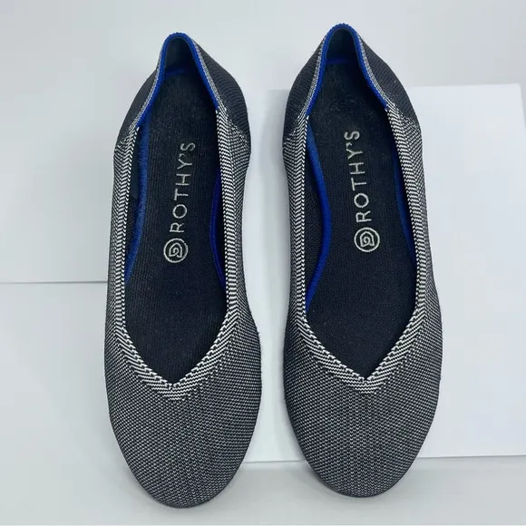 Rothy’s The Flat Round Toe gray Comfort Ballet Flats Women’s Size 10.5 US