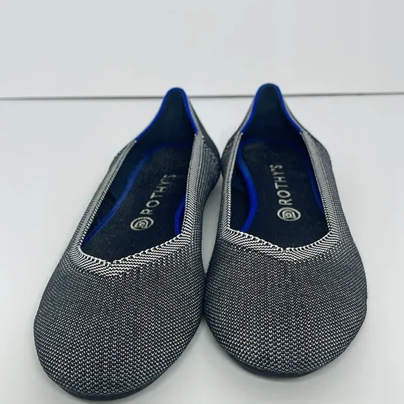 Rothy’s The Flat Round Toe gray Comfort Ballet Flats Women’s Size 10.5 US