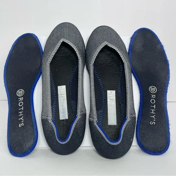 Rothy’s The Flat Round Toe gray Comfort Ballet Flats Women’s Size 10.5 US
