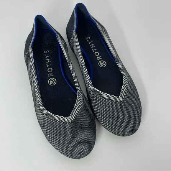 Rothy’s The Flat Round Toe gray Comfort Ballet Flats Women’s Size 10.5 US