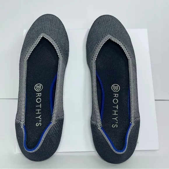 Rothy’s The Flat Round Toe gray Comfort Ballet Flats Women’s Size 10.5 US