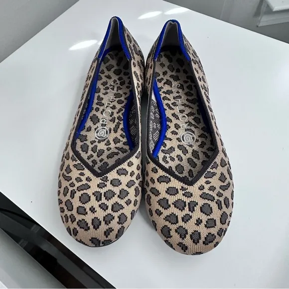 Rothy’s The Flat Round Toe Leopard Print Size‎ 6.5
