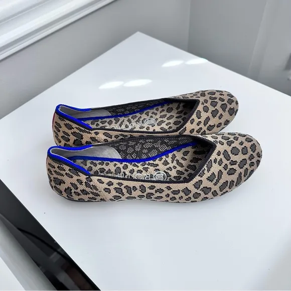 Rothy’s The Flat Round Toe Leopard Print Size‎ 6.5