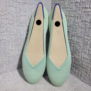 Rothys The Flat Women's Size 10.5 US Mint Green Round Toe Slip on Flat Shoes