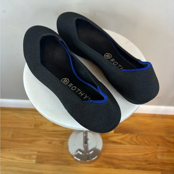 ROTHY'S The Flat Women's‎ Slip-On Shoes Classic Round Toe Black Ballet Core 10.5