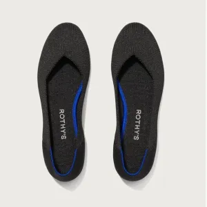 ROTHY'S The Flat Women's‎ Slip-On Shoes Classic Round Toe Black Ballet Core 10.5