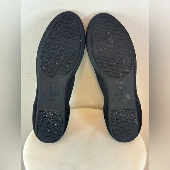 ROTHY'S The Flat Women's‎ Slip-On Shoes Classic Round Toe Black Ballet Core 10.5