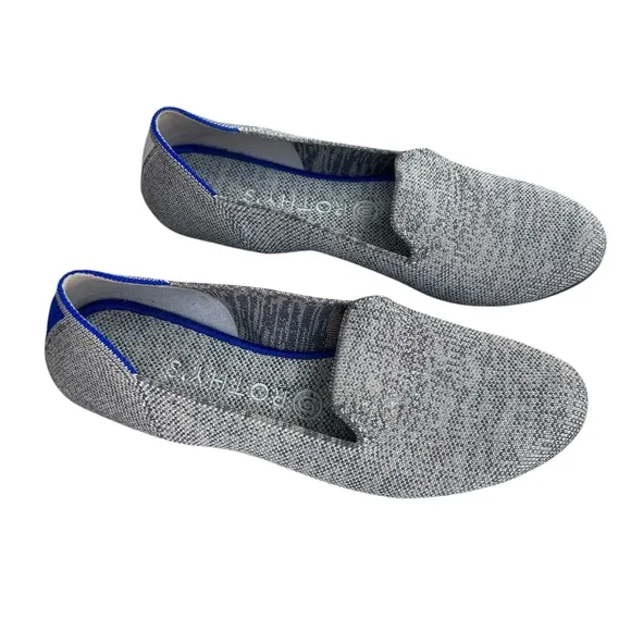 Rothy’s The Loafer Heather Grey Round Toe Comfort Shoe Size 8.5 Flats Casual.