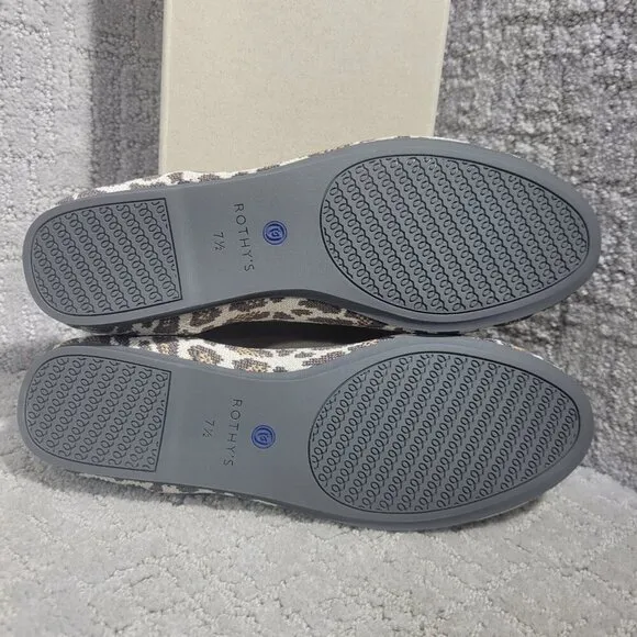 Rothy's The Loafer Mocha Spot Round Toe Slip On Flat Shoes Women's Size 7.5, 8.5