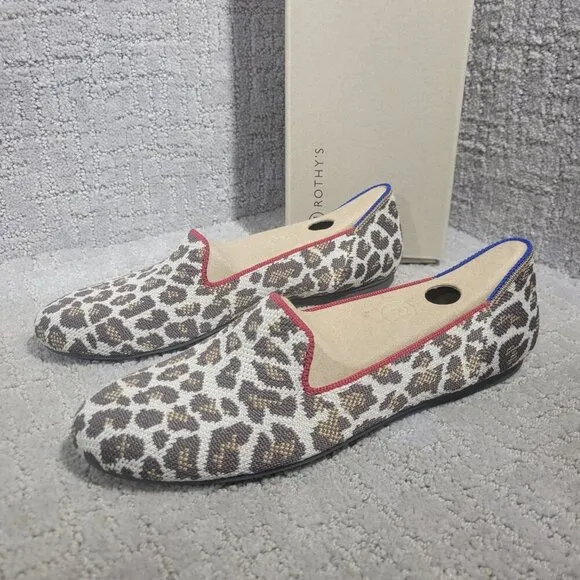 Rothy's The Loafer Mocha Spot Round Toe Slip On Flat Shoes Women's Size 7.5, 8.5