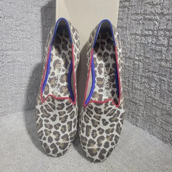 Rothy's The Loafer Mocha Spot Round Toe Slip On Flat Shoes Women's Size 7.5, 8.5