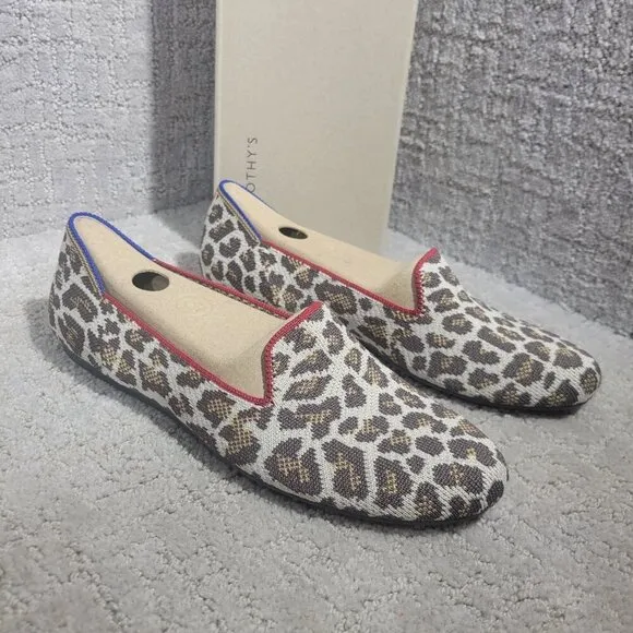 Rothy's The Loafer Mocha Spot Round Toe Slip On Flat Shoes Women's Size 7.5, 8.5