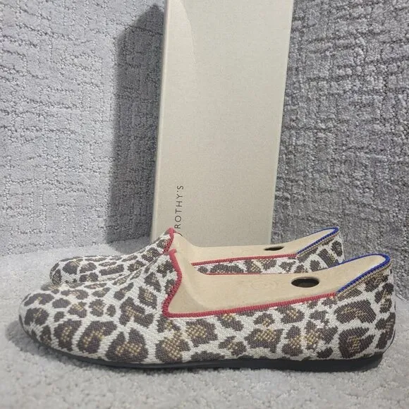 Rothy's The Loafer Mocha Spot Round Toe Slip On Flat Shoes Women's Size 7.5, 8.5