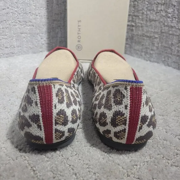 Rothy's The Loafer Mocha Spot Round Toe Slip On Flat Shoes Women's Size 7.5, 8.5