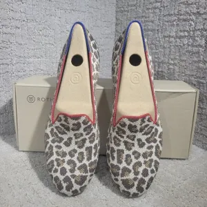 Rothy's The Loafer Mocha Spot Round Toe Slip On Flat Shoes Women's Size 7.5, 8.5