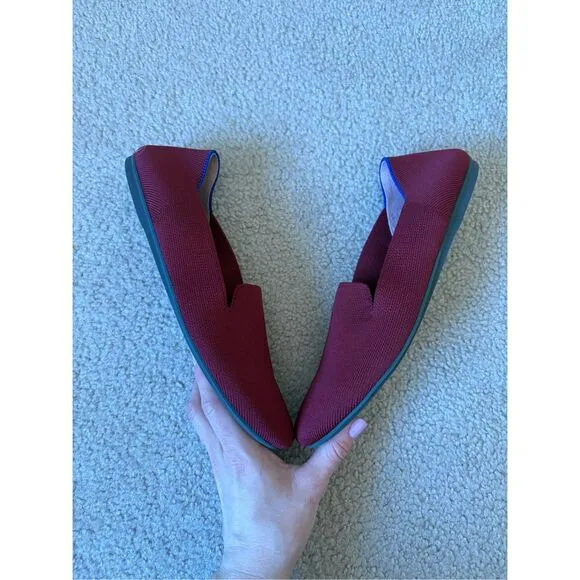 Rothy’s The Loafer Women’s Flats Shoes Slip On Round Toe Red Size 9.5